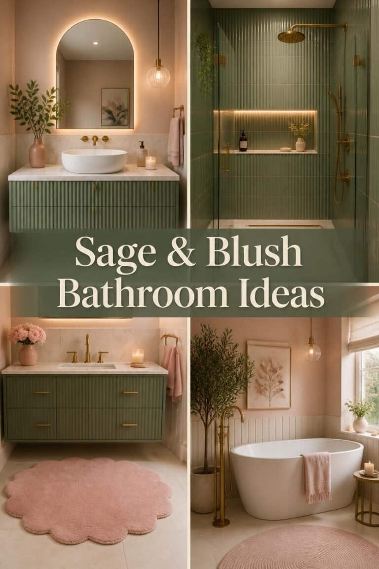 10 Sage Green and Blush Pink Bathroom Ideas