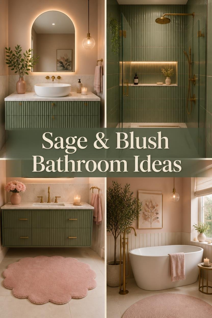 10 Sage Green and Blush Pink Bathroom Ideas