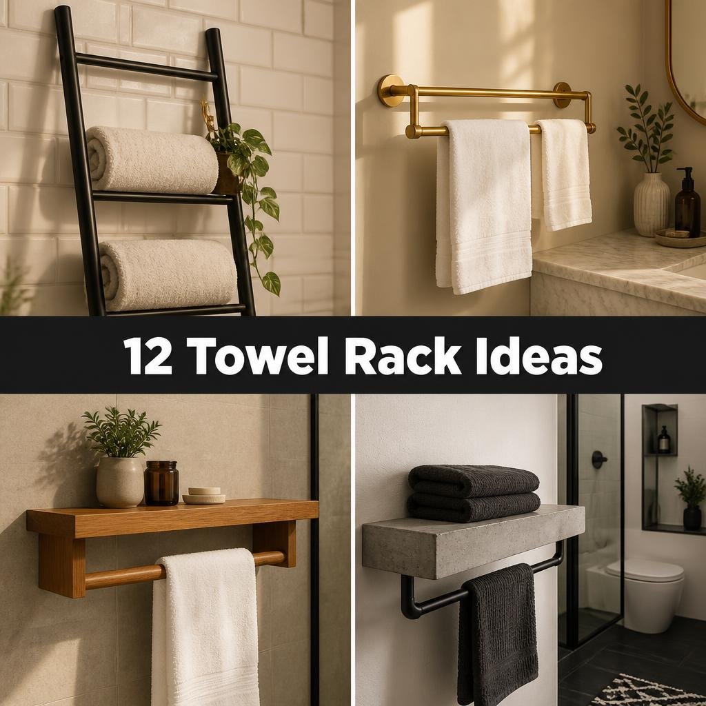 12 Modern Bathroom Towel Rack Ideas