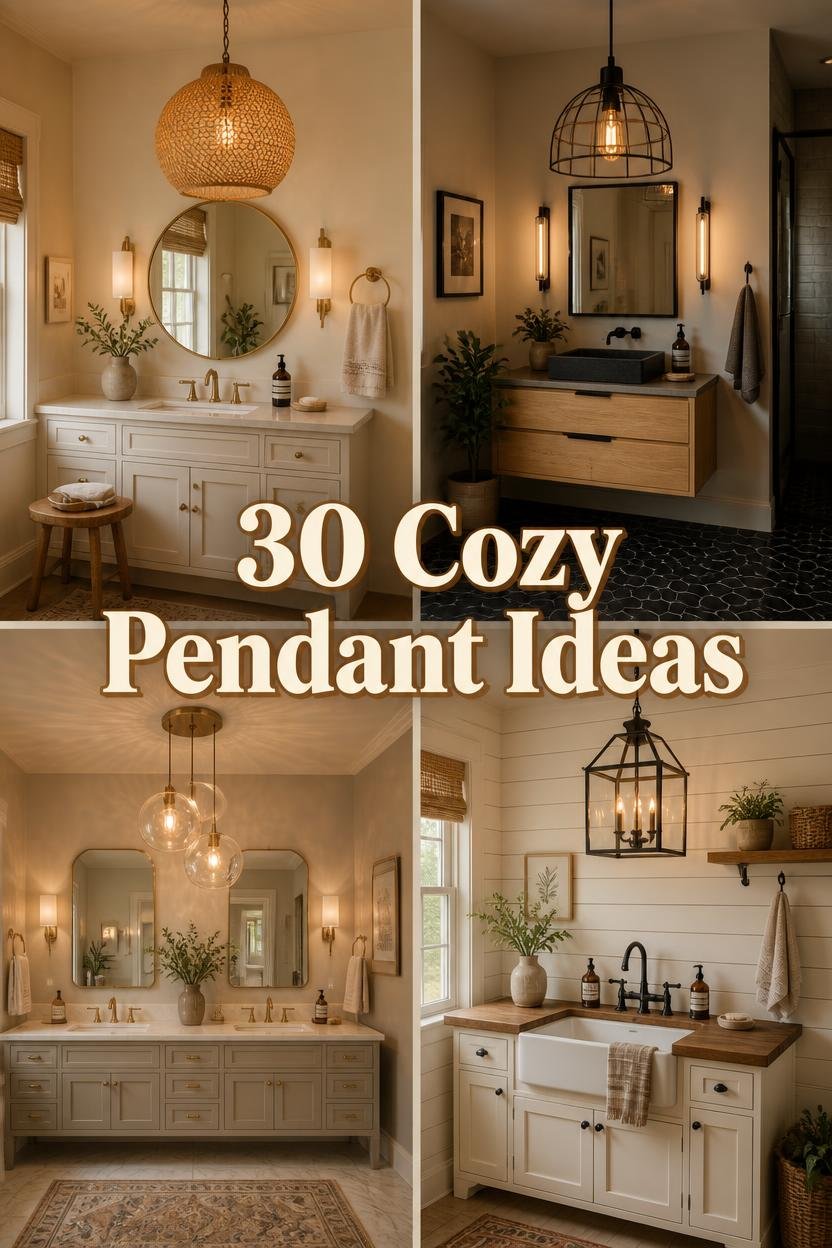 30 Cozy Bathroom Pendant Lighting Ideas
