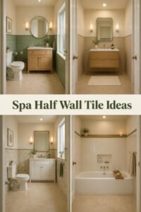 10 Spa-Like Half Wall Tile Bathroom Ideas That Feel Pricey