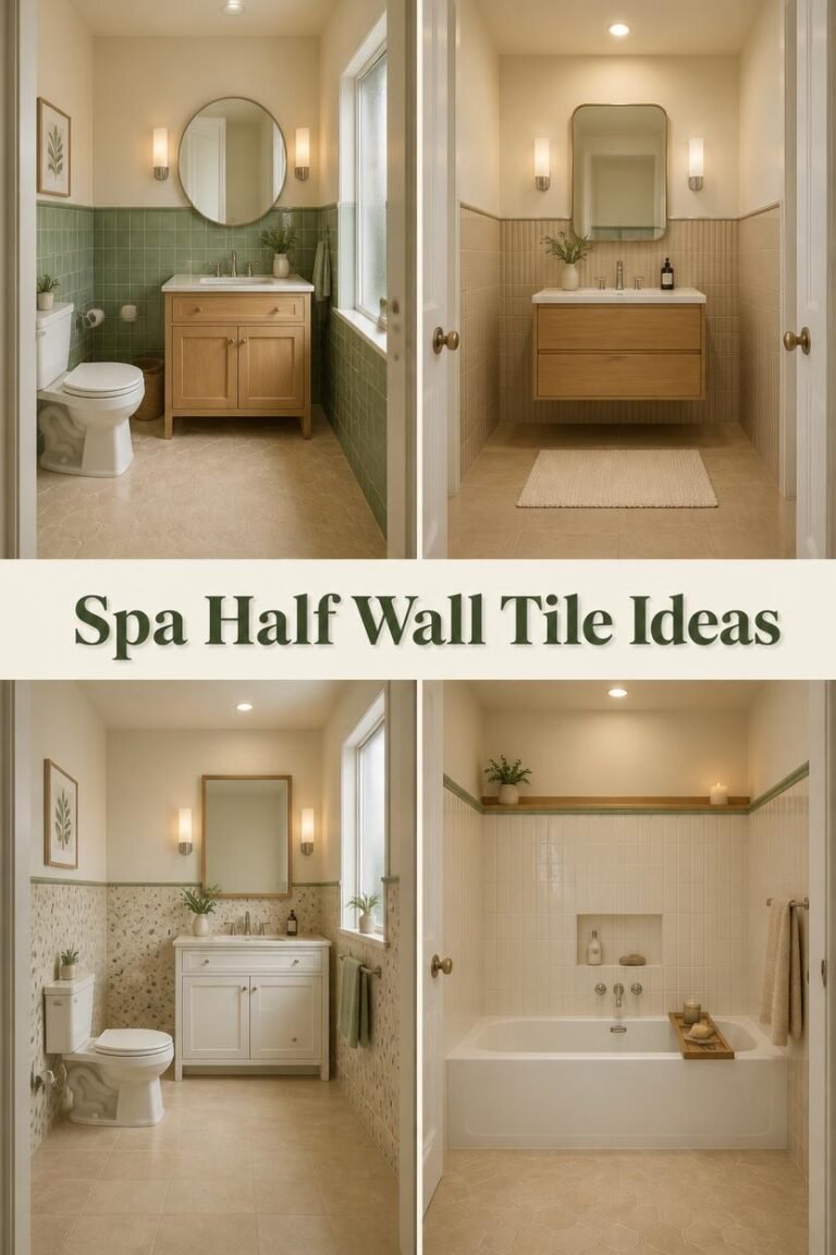 10 Spa-Like Half Wall Tile Bathroom Ideas That Feel Pricey