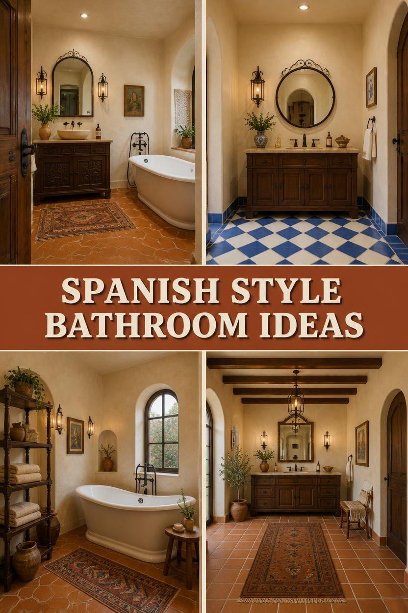 15 Elegant Spanish Style Bathroom