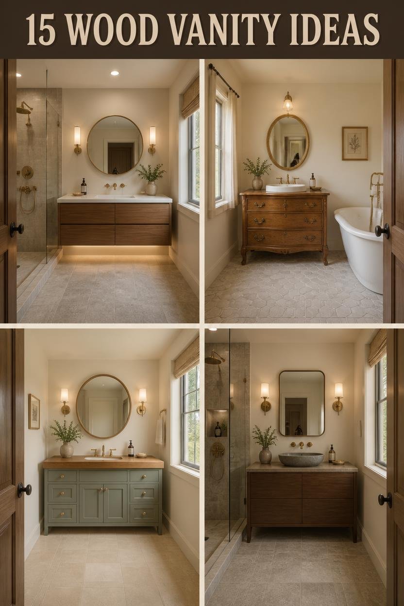15 Elegant Wood Bathroom Vanity Ideas You Can Copy This Weekend