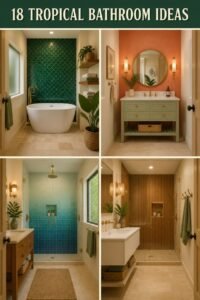 18 Chic Tropical Bathroom Ideas That Make a Big Impact