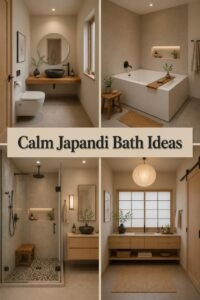20 Calm Japandi Bathroom Ideas for Small, Busy Spaces