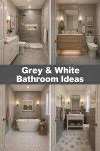 20 Chic Grey and White Bathroom Ideas That Never Feel Cold