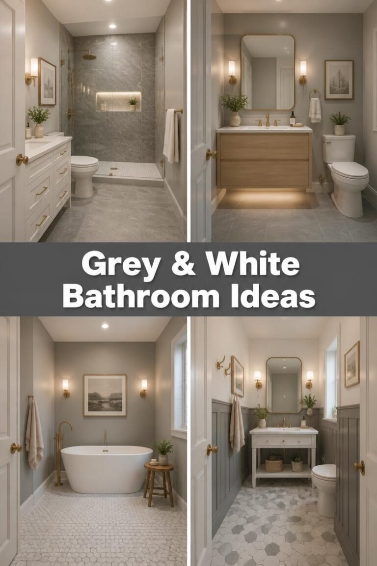 20 Chic Grey and White Bathroom Ideas That Never Feel Cold