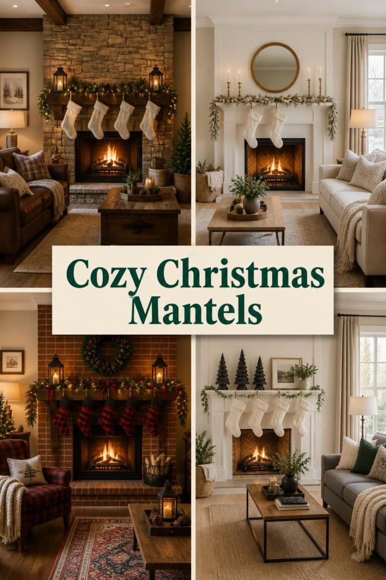 20 Cozy Christmas Mantel Decor Ideas for Any Fireplace