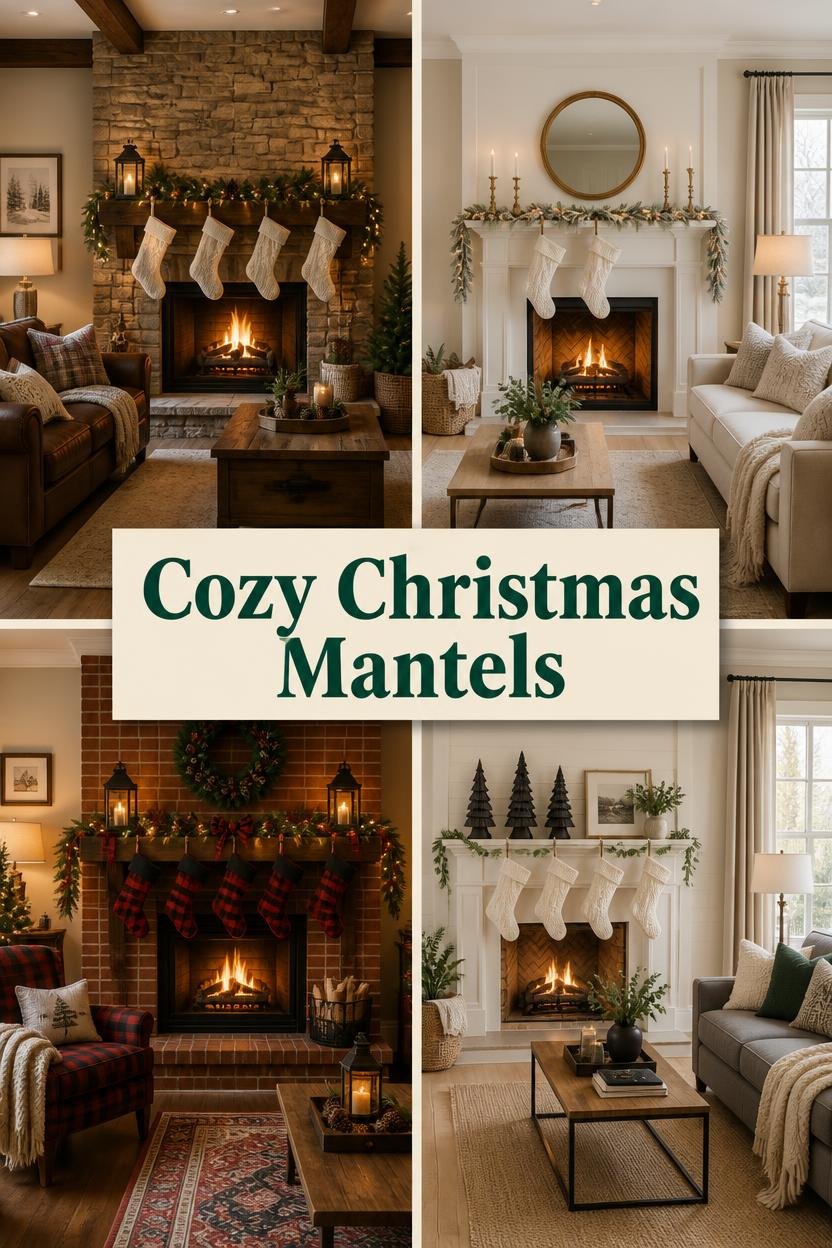 20 Cozy Christmas Mantel Decor Ideas for Any Fireplace