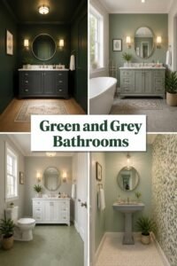 20 Green and Grey Bathroom Ideas That Look Magazine-Ready