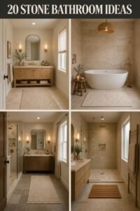 20 Modern Stone Bathroom