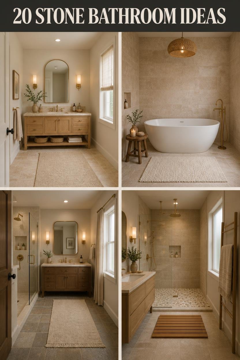 20 Modern Stone Bathroom