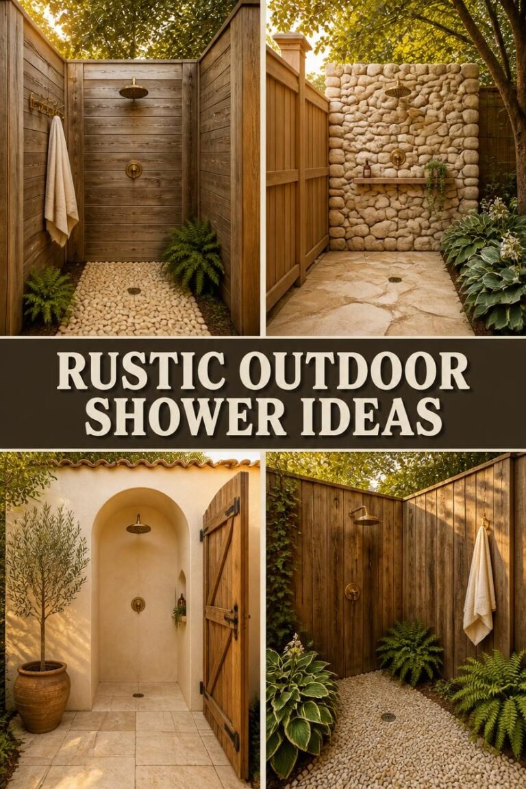 25 Elegant Rustic Outdoor Shower Ideas That Look More Expensive