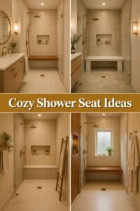 Cozy Shower Ideas With Benches to Copy This Weekend
